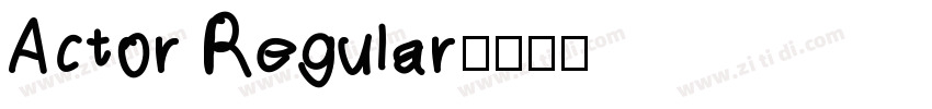 Actor Regular字体转换